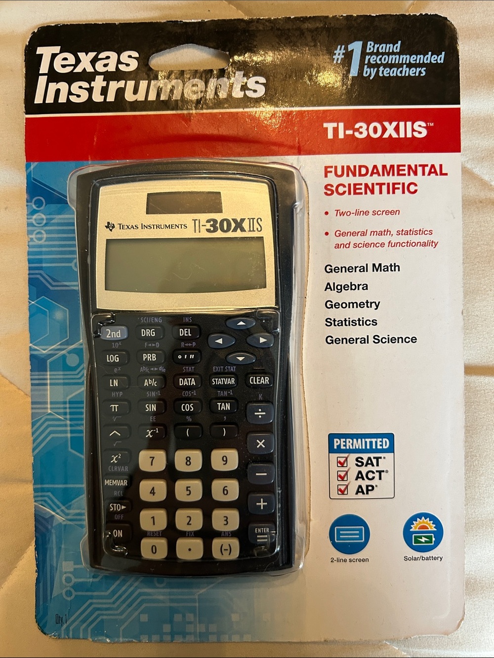 Texas Instruments TI-30XIIS Black and Cream Scientific Calculator